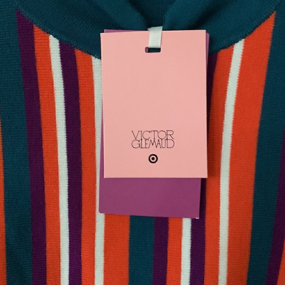 Victor Glemaud x Target Striped Mock Turtleneck Pullover Sweater - Picture 4 of 10